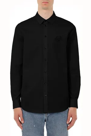 Moschino Koszule, Mężczyzna, Czarny, S, Czarna Bawełniana Koszula Regular
