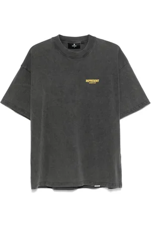 Represent Koszulki, Mężczyzna, Szary, M, Bawełna, T-shirt z krótkim rękawem i okrągłym dekoltem
