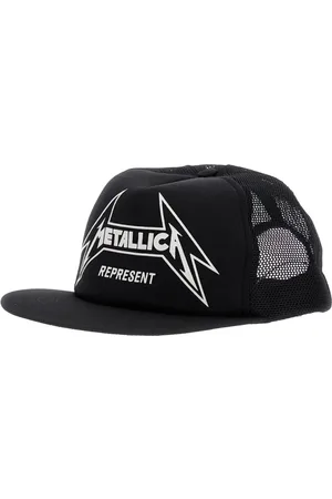 Represent Akcesoria, Mężczyzna, Czarny, ONE SIZE, Bawełna, Czarna Czapka Baseballowa z Maxi Logo
