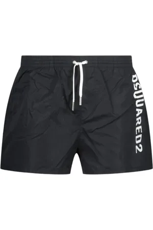 Dsquared2 Stroje kąpielowe, Mężczyzna, Czarny, S, Nylon, Kąpielówki z logo
