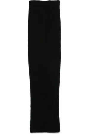 Rick Owens Spódnice, Kobieta, Czarny, XS, Wełna, Pillar Skirt