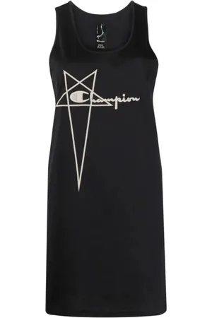 Rick Owens Sukienki, Kobieta, Czarny, S, Bawełna, Czarna Sukienka Koszykarska