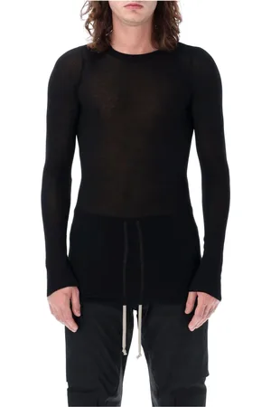 Rick Owens Koszulki, Mężczyzna, Czarny, M, Bawełna, Deep V Sl T