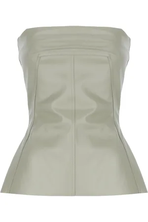 Rick Owens Koszulki, Kobieta, Zielony, XS, Bawełna, Zielony bawełniany top