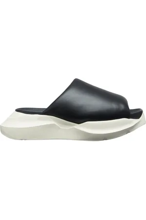 Rick Owens Buty, Kobieta, Czarny, 37 EU, Skóra, Klapki Geth Puffer