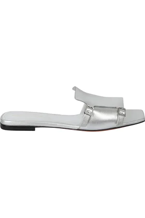 santoni Buty, Kobieta, Szary, 36 EU, Skóra, Skórzane klapki