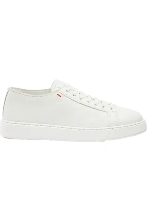 santoni Buty, Mężczyzna, Biały, 44 EU, Skóra, Sznurowane sneakersy Biking