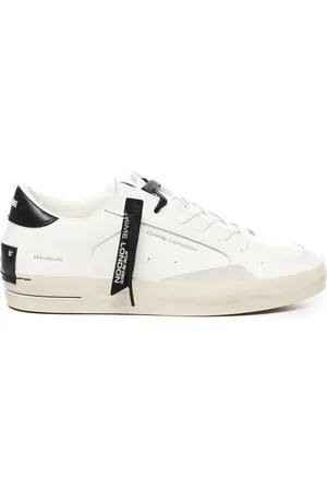 Crime london Buty, Mężczyzna, Biały, 41 EU, Zamsz, Zniszczone Skórzane Sneakers Beyond The Streets