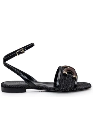 ROBERTO FESTA Buty, Kobieta, Czarny, 36 EU, Denim, Płaskie sandały
