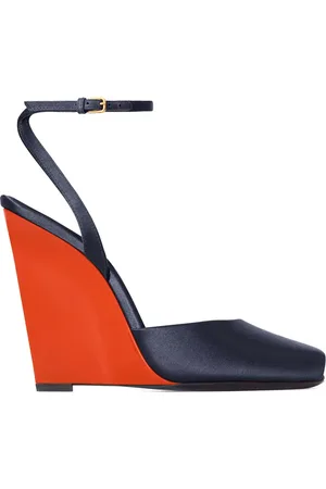 Saint Laurent Buty, Kobieta, Niebieski, 37 EU, Skóra, LA Scandale Wedges