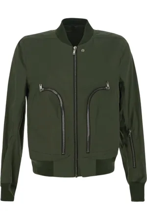 Rick Owens Kurtki, Mężczyzna, Zielony, M, Bawełna, Kurtka Bomberka Bauhaus Flight