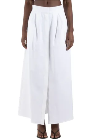 Max Mara Spódnice, Kobieta, Biały, S, Biała Spódnica Bawełniana