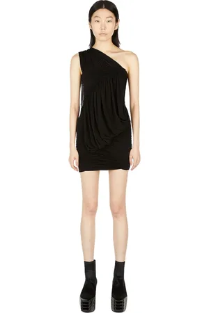 Rick Owens Sukienki, Kobieta, Czarny, S, Edfu Draped Mini Dress