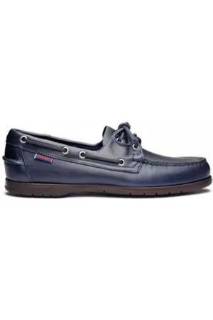 SEBAGO Buty, Mężczyzna, Niebieski, 40 EU, Skóra, Ręcznie szyte skórzane mokasyny Docksides z antypoślizgową podeszwą