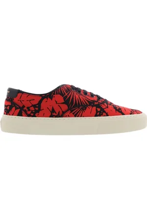 Saint Laurent Buty, Mężczyzna, Czerwony, 41 EU, Olona Palm Mix Sneakers
