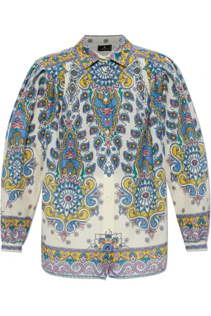 Etro Bluzki, Kobieta, Wielobarwność, XS, Bawełna, Wzorzysta Koszula