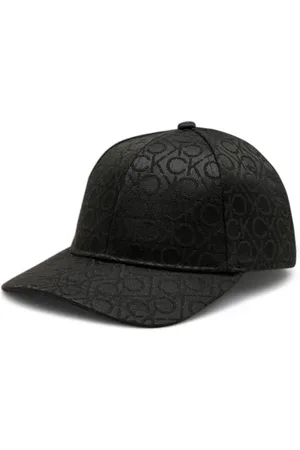 Calvin Klein Akcesoria, Kobieta, Czarny, ONE SIZE, Czarna Prosta Czapka Z Zapięciem