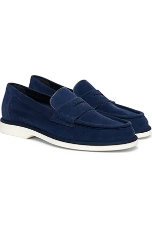santoni Buty, Kobieta, Niebieski, 39 EU, Zamsz, Zamszowe mokasyny