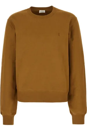 Saint Laurent Bluzy, Mężczyzna, brązowy, L, Bawełna, Felpe Sweatshirt