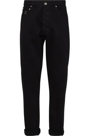 Brunello Cucinelli Jeansy, Mężczyzna, Czarny, 3XL, Czarne Spodnie Elegancki Styl