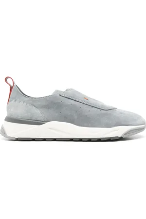 santoni Buty, Mężczyzna, Szary, 43 EU, Skóra, Skórzane sneakersy z gumową podeszwą