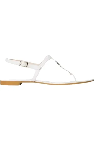 Twin-Set Buty, Kobieta, Biały, 39 EU, Skóra, Biały sandał optyczny
