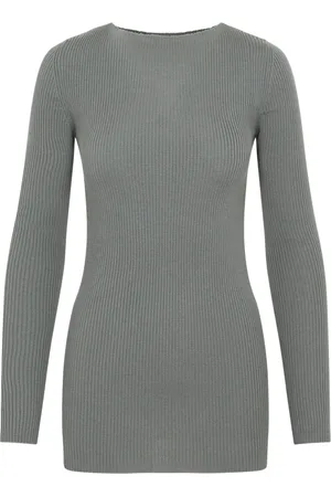 Rick Owens Swetry, Kobieta, Zielony, S, Kaszmir, Zielony sweter z kaszmiru