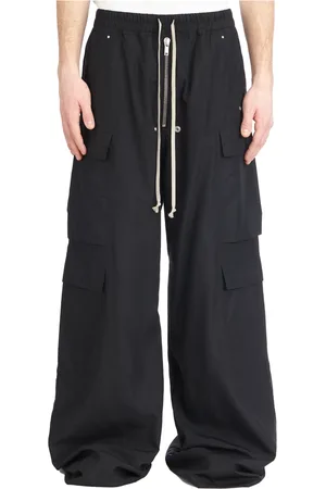 Rick Owens Spodnie, Mężczyzna, Czarny, M, Spodnie Cargo Jumbo