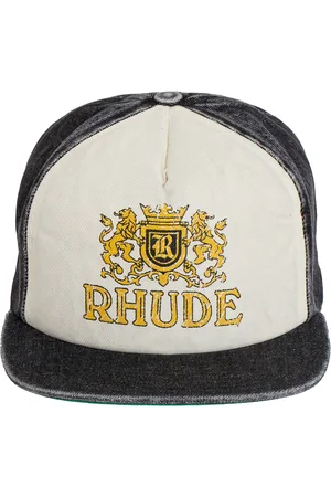 Rhude Akcesoria, Mężczyzna, Wielobarwność, ONE SIZE, Denim, Czapka z daszkiem Crest Denim