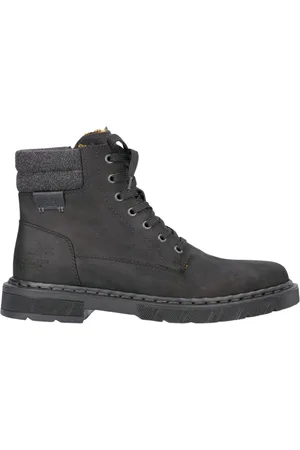 Rieker Buty, Mężczyzna, Czarny, 41 EU, Zamsz, Botki sznurowane na co dzień