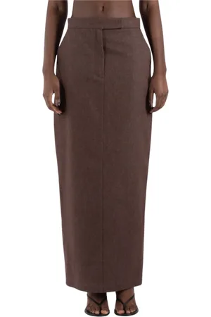 Max Mara Spódnice, Kobieta, brązowy, XS, Brązowa Spódnica Bawełniana