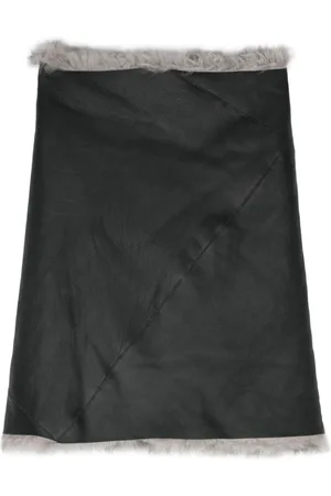 Rick Owens Kurtki, Kobieta, Czarny, S, Skóra, Czarna kurtka dwustronna z kożuszkiem