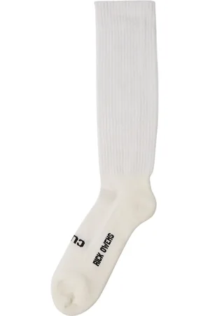 Rick Owens Bielizna, Mężczyzna, Biały, S, Bawełna, Modern Man Signature Socks
