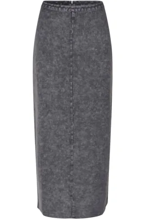 Samsøe Samsøe Spódnice, Kobieta, Szary, M, Denim, Maxi Spódnica Jersey