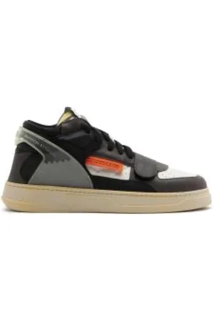 RUN OF Buty, Mężczyzna, Czarny, 42 1/2 EU, Skóra, Vintage Leather Sneakers