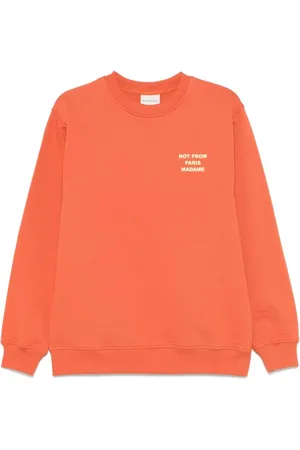 Drôle de Monsieur Bluzy, Mężczyzna, Pomarańczowy, L, Pomarańczowy Sweter Stylowy Modny Trendy