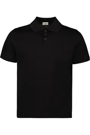 Saint Laurent Koszulki, Mężczyzna, Czarny, L, Bawełna, Nowoczesna koszulka polo