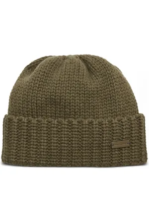 Saint Laurent Akcesoria, Kobieta, Zielony, M, Kaszmir, Oliwkowa Czapka Beanie z Kaszmiru