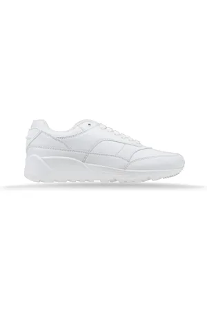 Saint Laurent Buty, Mężczyzna, Biały, 40 EU, Skóra, Skórzane sznurowane sneakersy