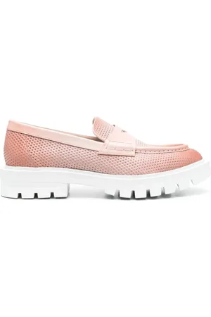 santoni Buty, Kobieta, Różowy, 39 EU, Skóra, Skórzane mokasyny penny loafers