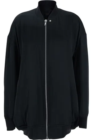 Rick Owens Kurtki, Kobieta, Czarny, XS, Wełna, Kurtka Bomberka Jumbo Peter Flight