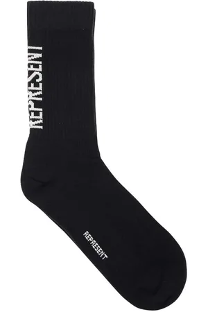 Represent Bielizna, Mężczyzna, Czarny, ONE SIZE, Bawełna, Bawełniane Skarpety z Logo