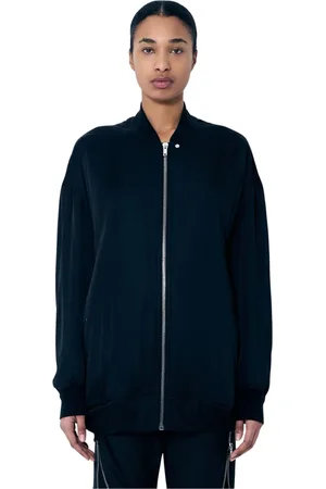 Rick Owens Kurtki, Kobieta, Czarny, S, Satyna, Padded Bomber Jacket
