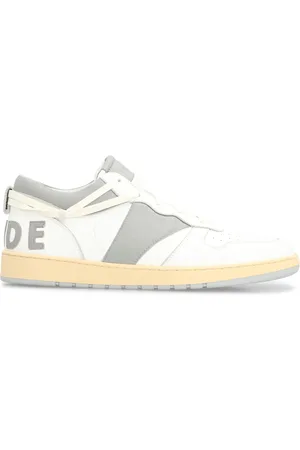 Rhude Buty, Mężczyzna, Szary, 44 EU, Skóra, Vintage Skórzane Sneakersy Low-Top