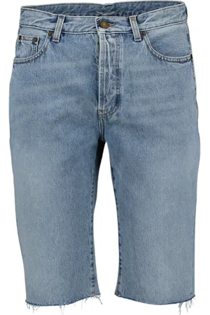 Saint Laurent Szorty, Mężczyzna, Niebieski, W31, Denim, Denimowe Szorty Bermuda