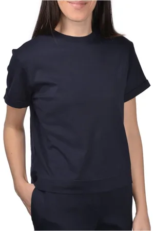 Gran Sasso Koszulki, Kobieta, Niebieski, S, Bawełna, Girocollo M/M T-Shirt