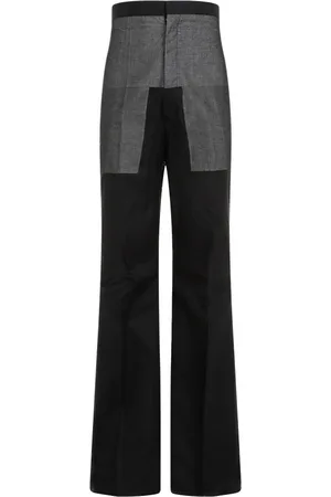 Rick Owens Spodnie, Mężczyzna, Czarny, L, Bawełna, Spodnie Dirt Bolan