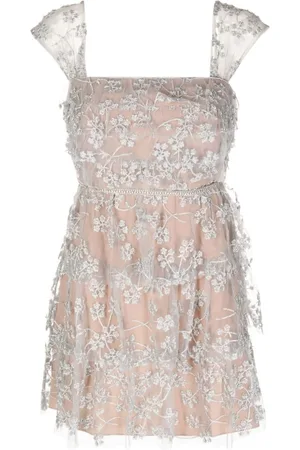 Self-Portrait Sukienki, Kobieta, Wielobarwność, M, Nylon, Blossom Layered Bodice Mini Dress