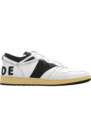 Rhude Buty, Mężczyzna, Biały, 44 EU, Skóra, Vintage Skórzane Sznurowane Sneakersy