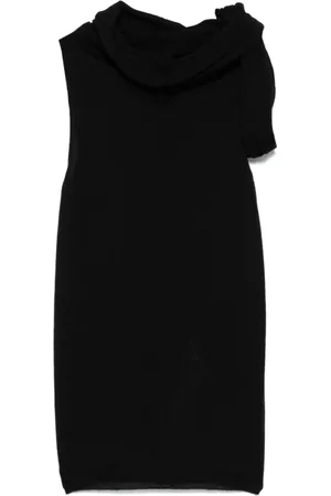 Rick Owens Koszulki, Kobieta, Czarny, L, Czarny top bez rękawów z dekoltem typu woda